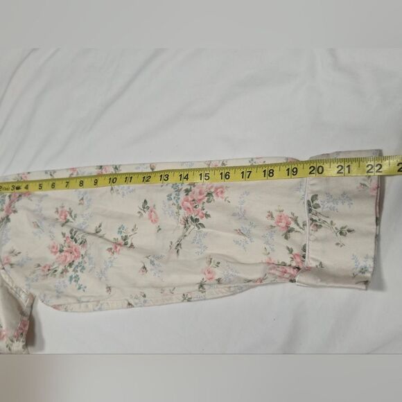 Lauren Ralph Lauren Feminine Floral Cotton Pajama Top M - Picture 8 of 9